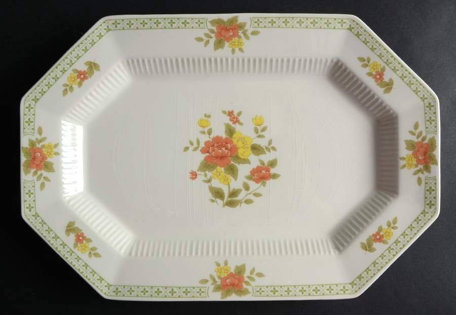Jasmine 13" Oval Serving Platter by Nikko-1