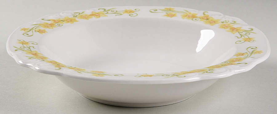 Jonquil Rim Soup Bowl by Nikko-1