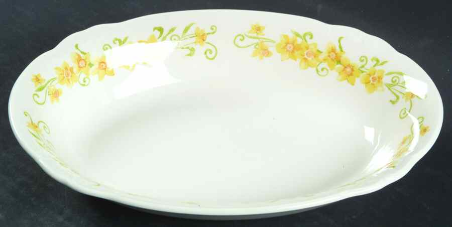 Jonquil 9" Oval Vegetable Bowl by Nikko-1