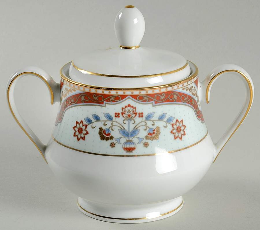 Kashmir Sugar Bowl & Lid by Nikko-1