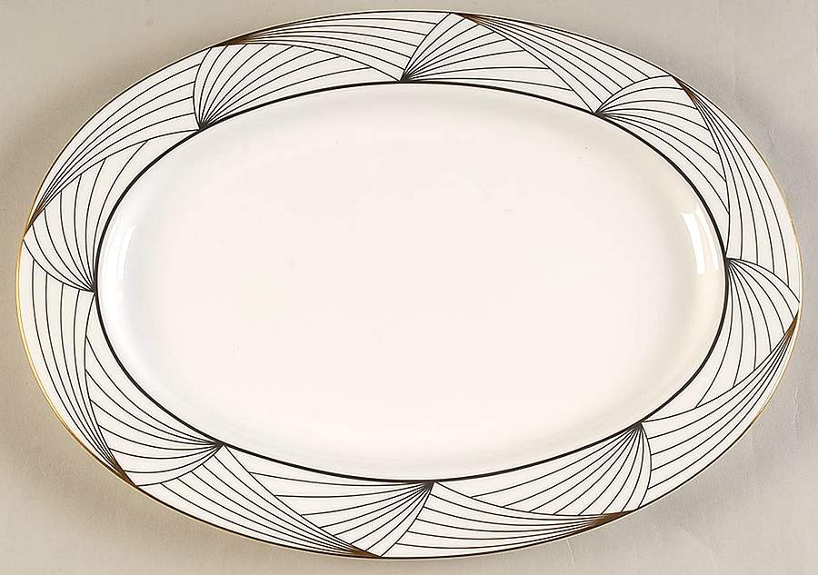 L'Etoile 14" Oval Serving Platter by Nikko-1