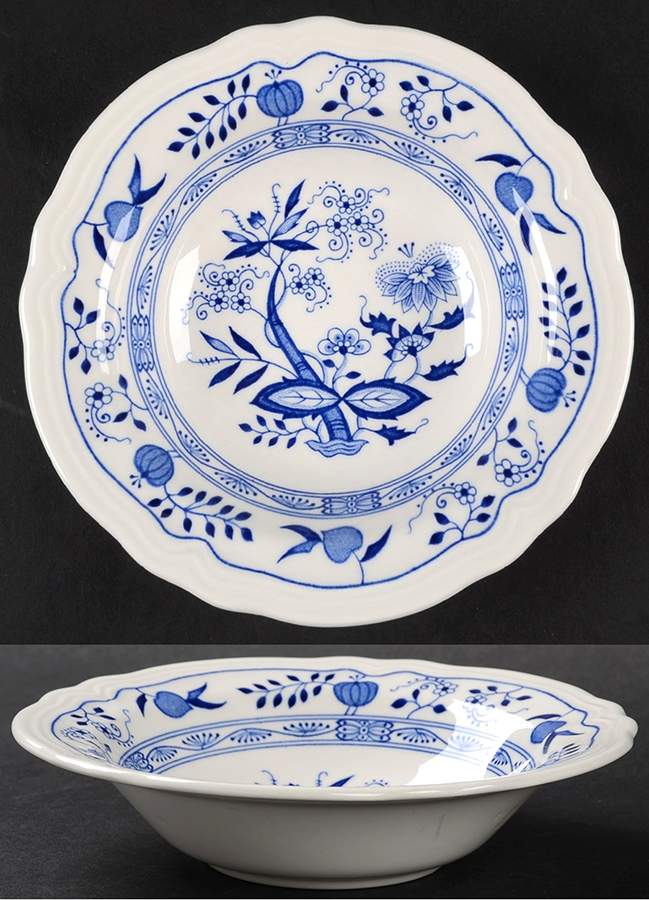 Loire Blue Rim Fruit/Dessert (Sauce) Bowl by Nikko-1