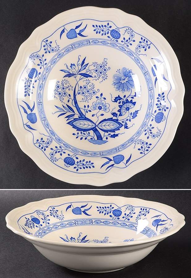 Loire Blue 9" Round Vegetable Bowl by Nikko-1