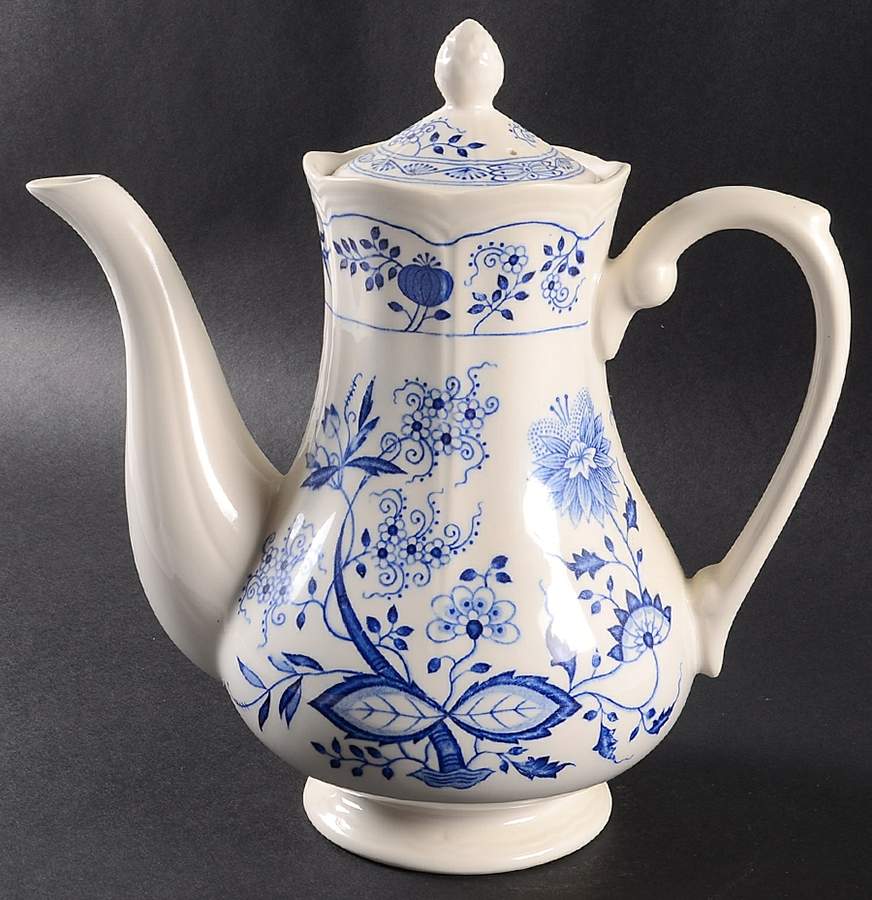Loire Blue Coffee Pot & Lid by Nikko-1