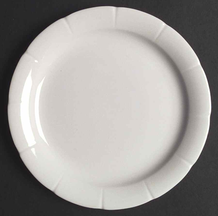 Lotus White Dinner Plate by Nikko-1