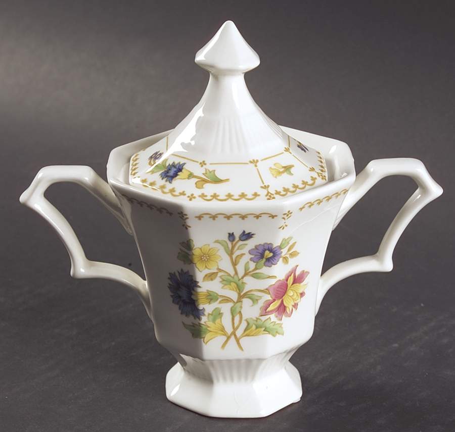 Magenta Sugar Bowl & Lid by Nikko-1