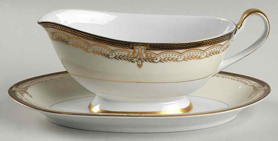 Majestic Gravy Boat & Underplate/Relish by Nikko-1