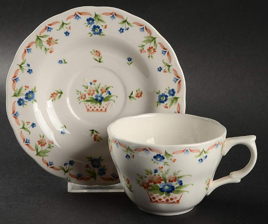 Manchester Flat Cup & Saucer Set by Nikko-1