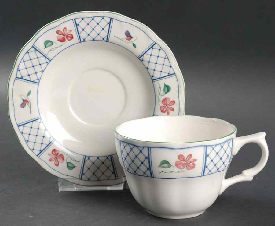 Marseilles Flat Cup & Saucer Set by Nikko-1
