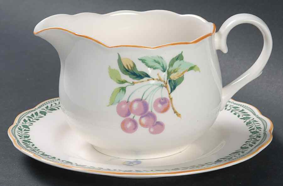 Medley Round Gravy Boat & Bread and Butter Stand by Nikko-1