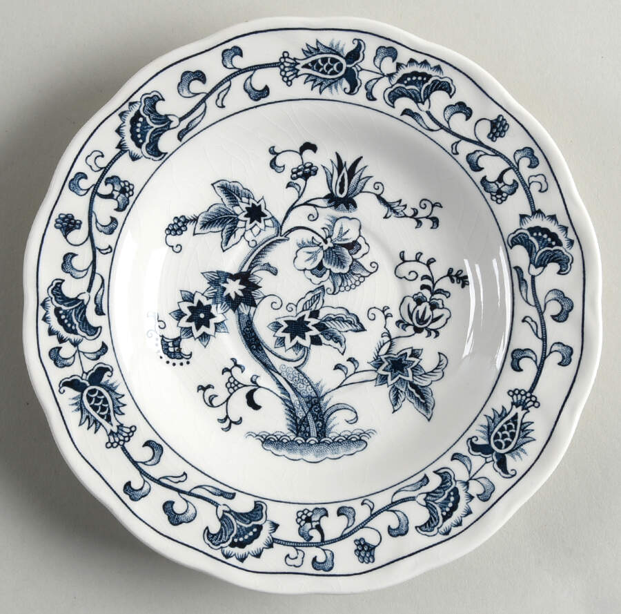 Ming Tree Blue (Double Phoenix Backstamp) Saucer for Flat Cup by Nikko-1