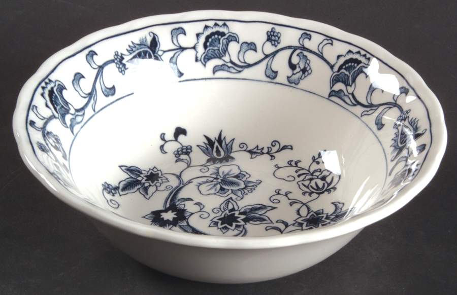 Ming Tree Blue (Double Phoenix Backstamp) Coupe Cereal Bowl by Nikko-1