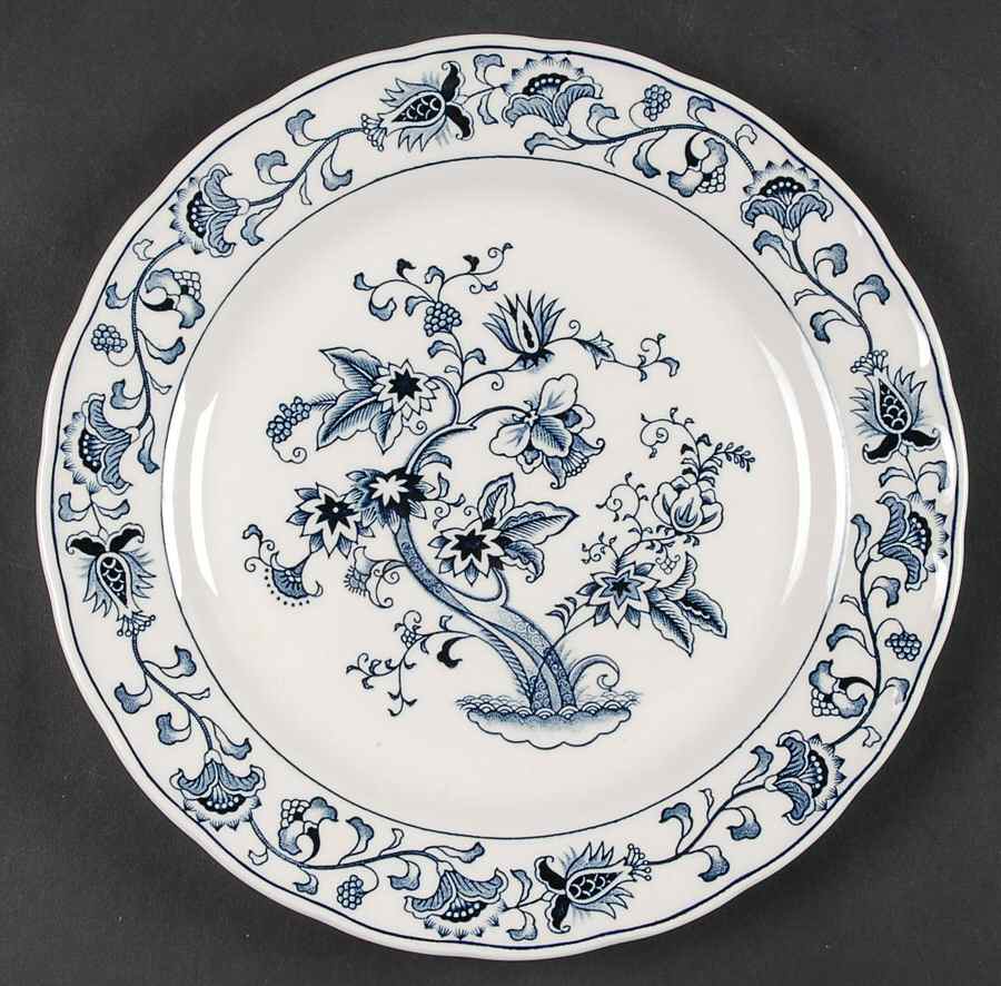 Ming Tree Blue (Double Phoenix Backstamp) Luncheon Plate by Nikko-1