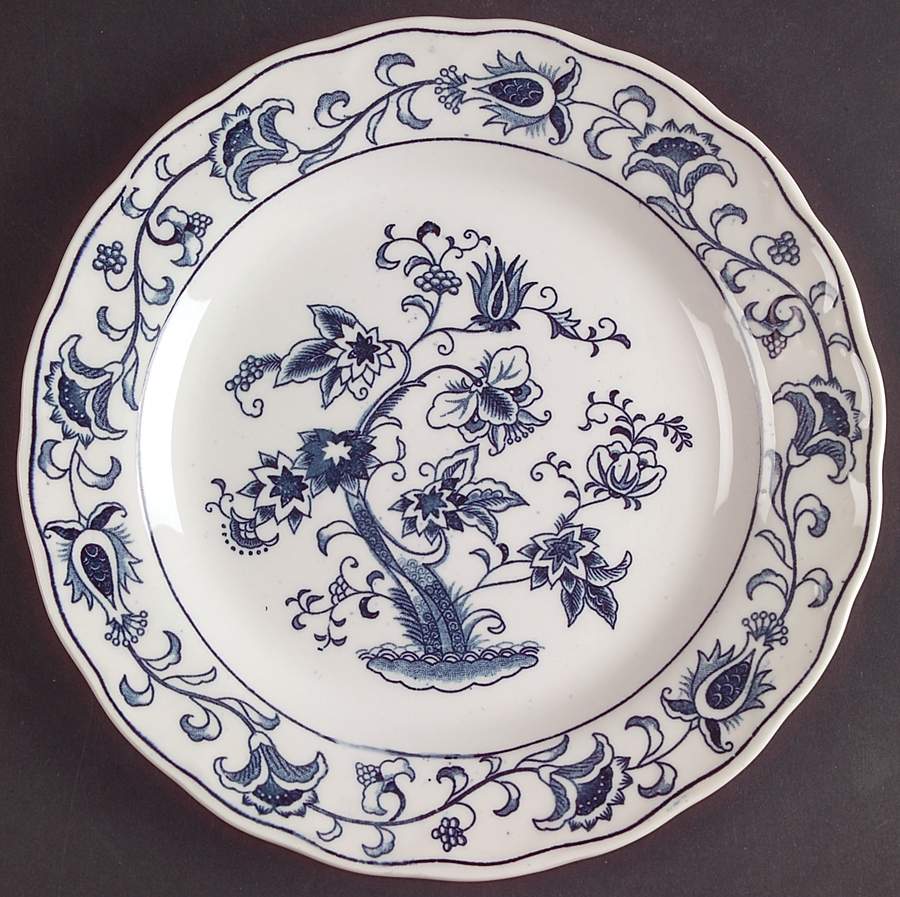 Ming Tree Blue (Double Phoenix Backstamp) Dessert/Pie Plate by Nikko-1