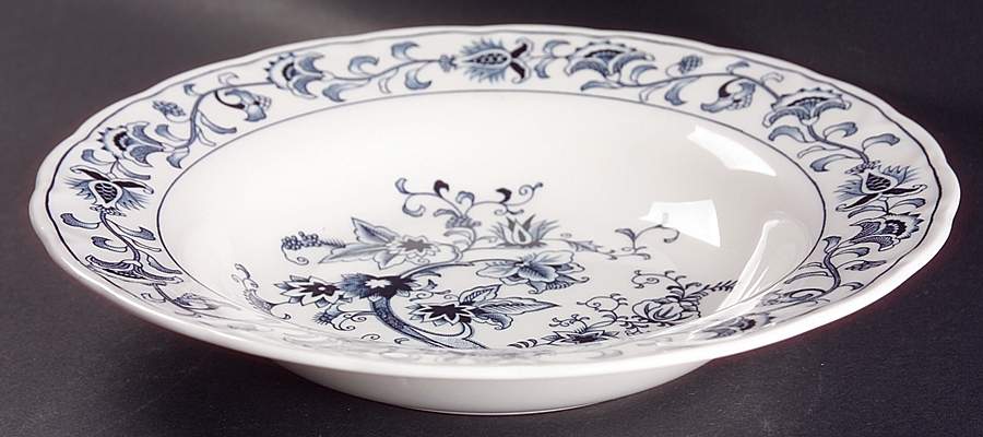 Ming Tree Blue (Double Phoenix Backstamp) Large Rim Soup Bowl by Nikko-1
