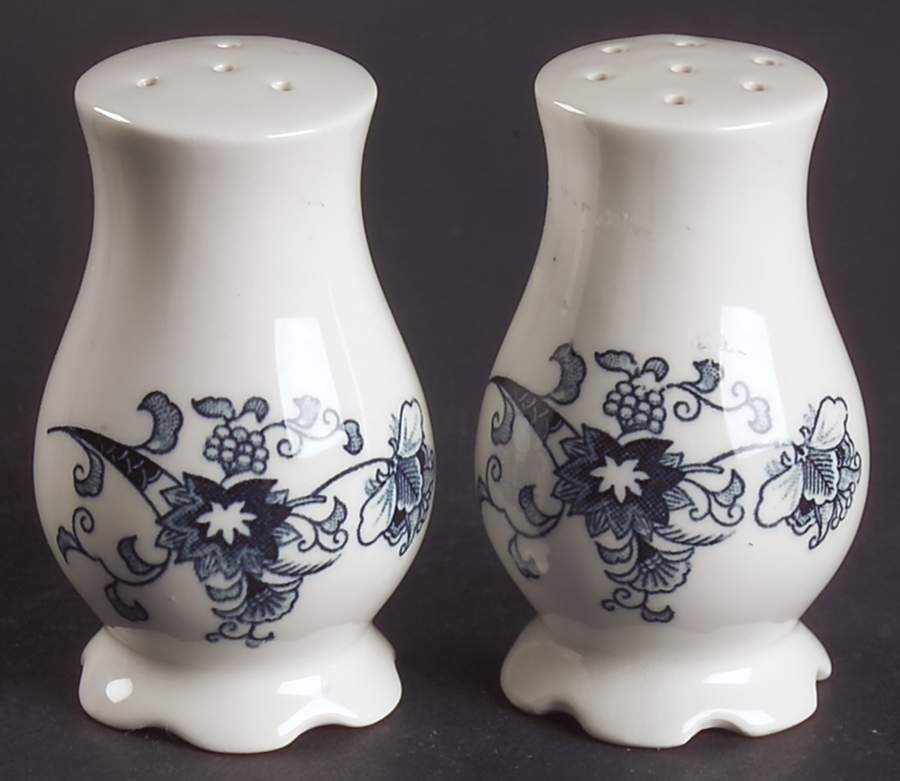 Ming Tree Blue (Double Phoenix Backstamp) Salt & Pepper Set by Nikko-1