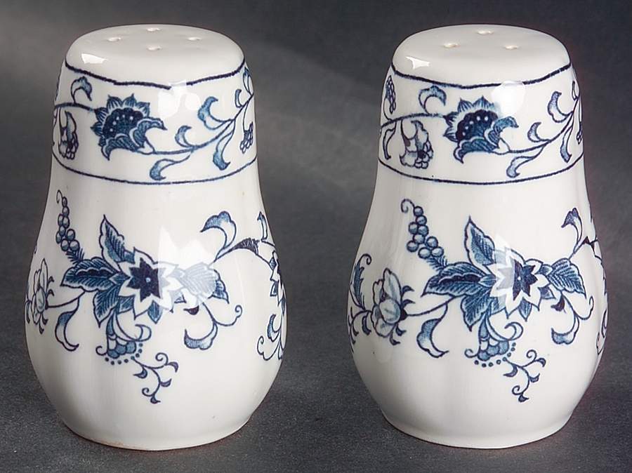 Ming Tree Blue (Double Phoenix Backstamp) Salt & Pepper Set by Nikko-1