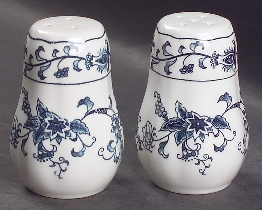 Ming Tree Blue (Double Phoenix Backstamp) Salt & Pepper Set by Nikko-1