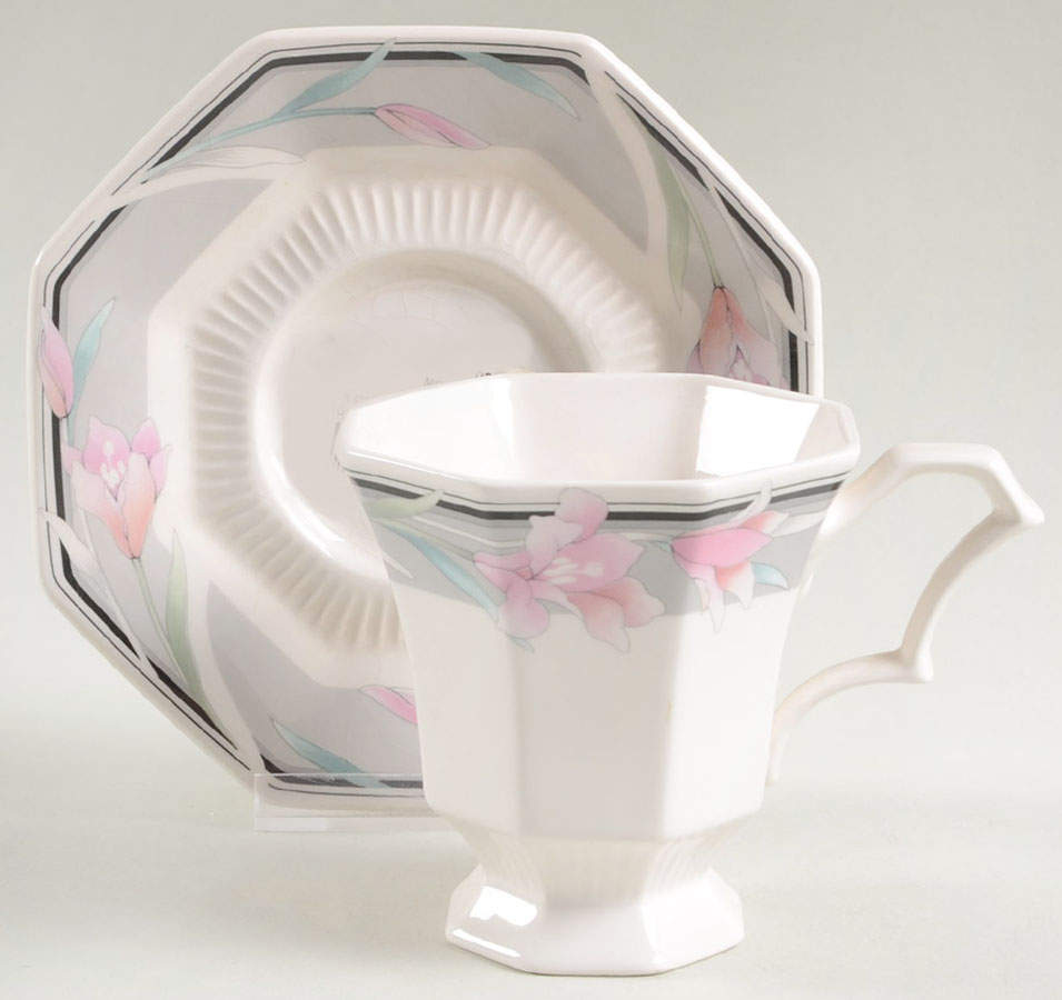 Moonlight Footed Cup & Saucer Set by Nikko-1