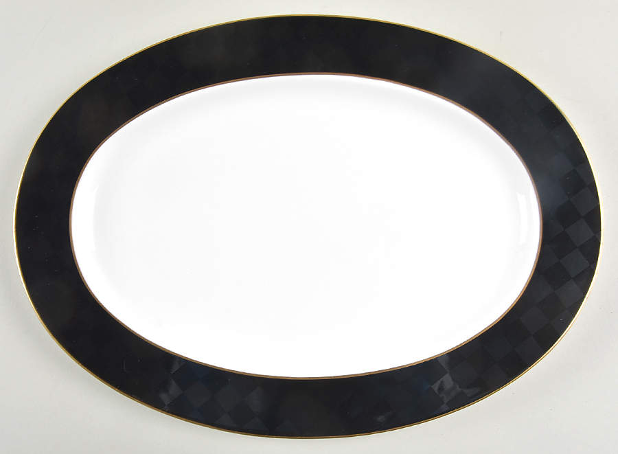 Mystique 14" Oval Serving Platter by Nikko-1