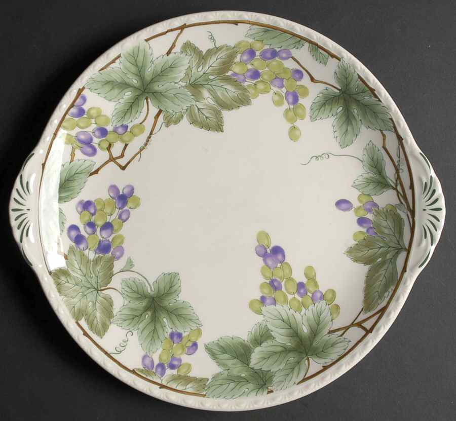Napa Valley Handled Chop Plate (Round Platter) by Nikko-1