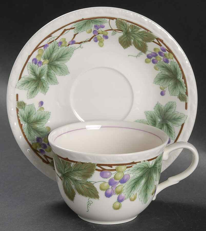 Napa Valley Flat Cup & Saucer Set by Nikko-1