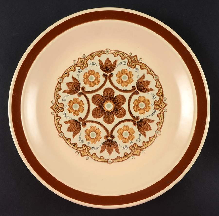 Needlepoint 12" Chop Plate (Round Platter) by Nikko-1