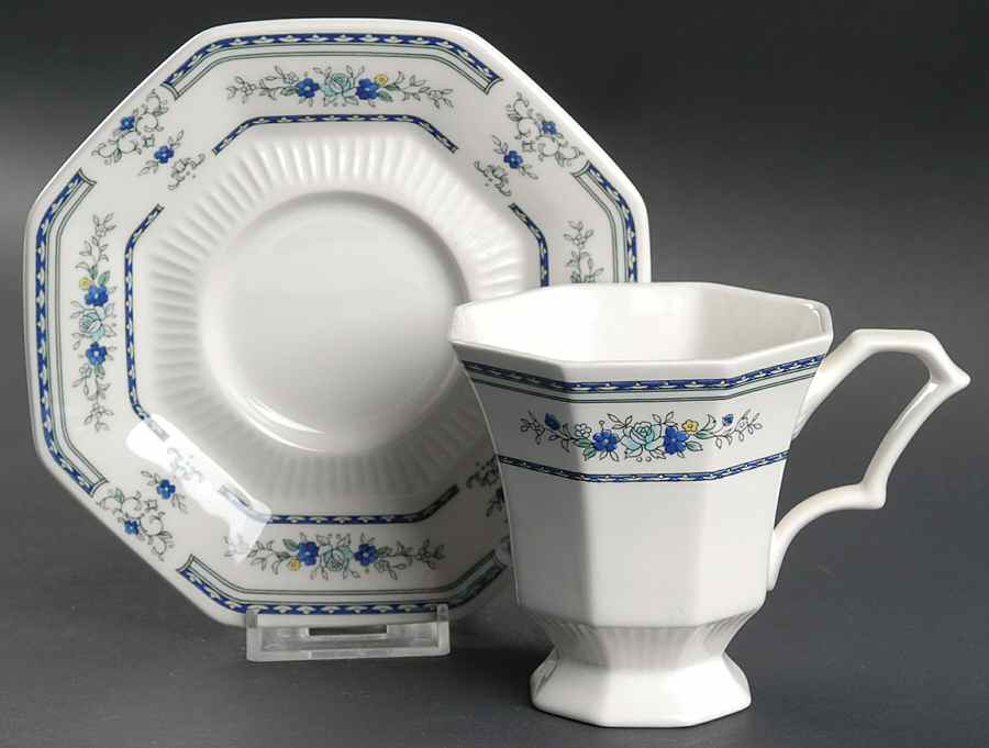 Newport Footed Cup & Saucer Set by Nikko-1