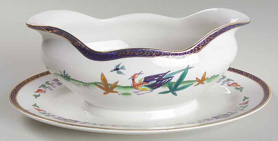 NIK9 Gravy Boat with Attached Underplate by Nikko-1