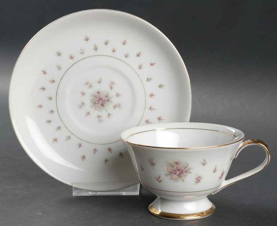 Normandy Footed Cup & Saucer Set by Nikko-1