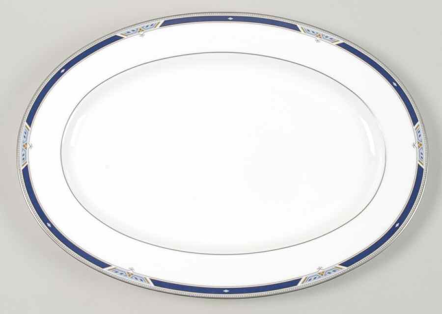 Paramount (Bone) 14" Oval Serving Platter by Nikko-1