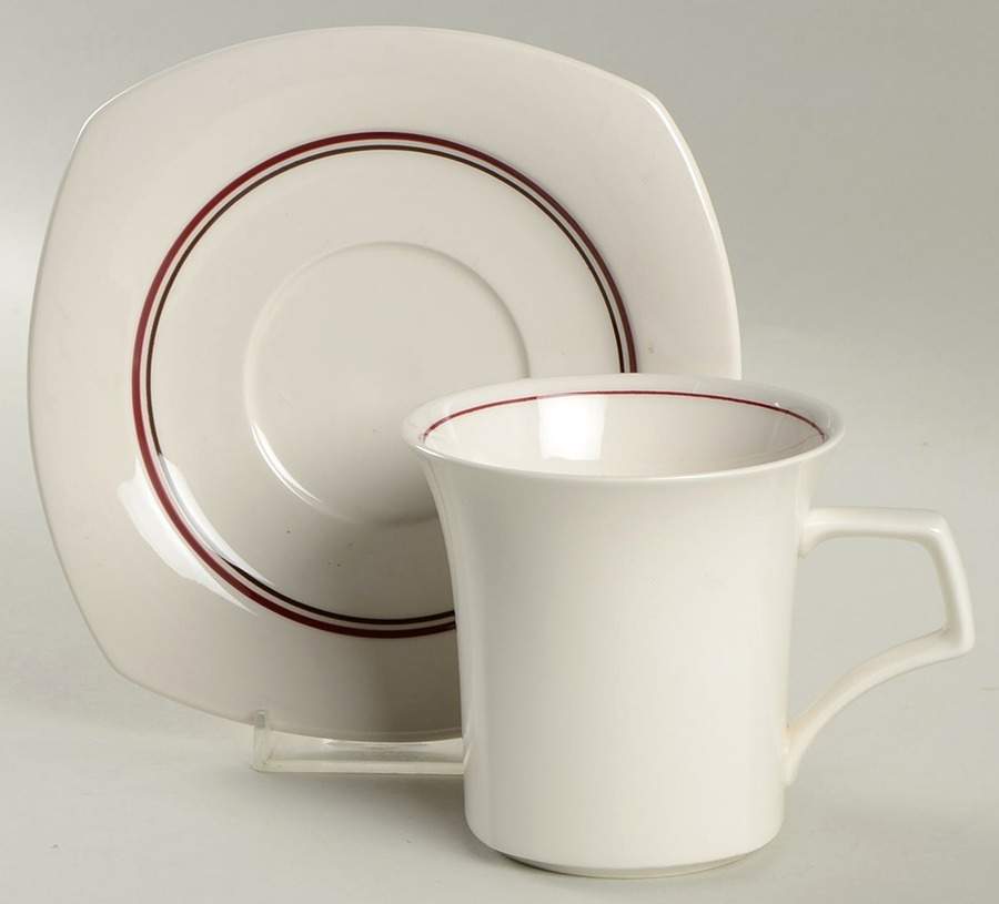 Parade Flat Cup & Saucer Set by Nikko-1
