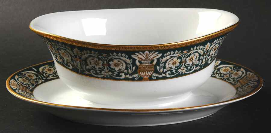 Pavilion Gravy Boat with Attached Underplate by Nikko-1