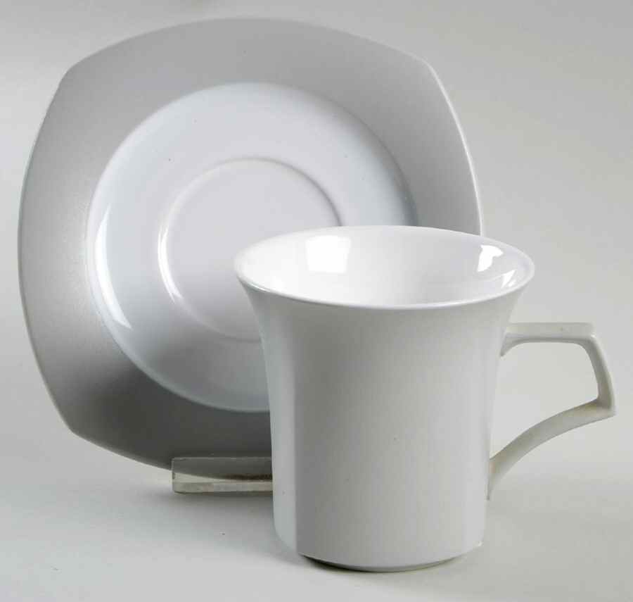 Pearl Flat Cup & Saucer Set by Nikko-1