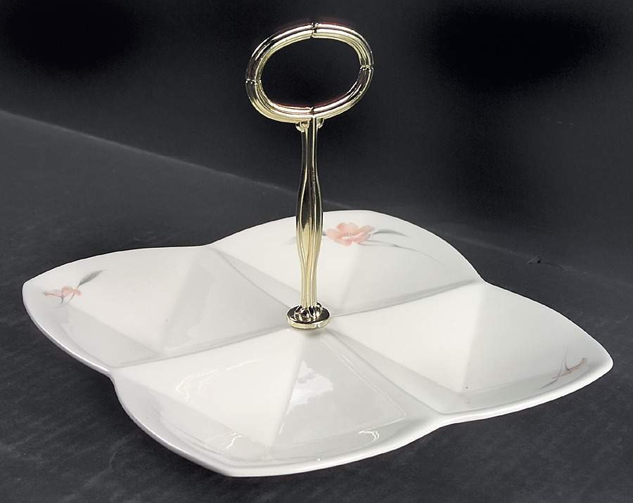 Peachglow Handled Hors d'Oeuvre Tray by Nikko-1