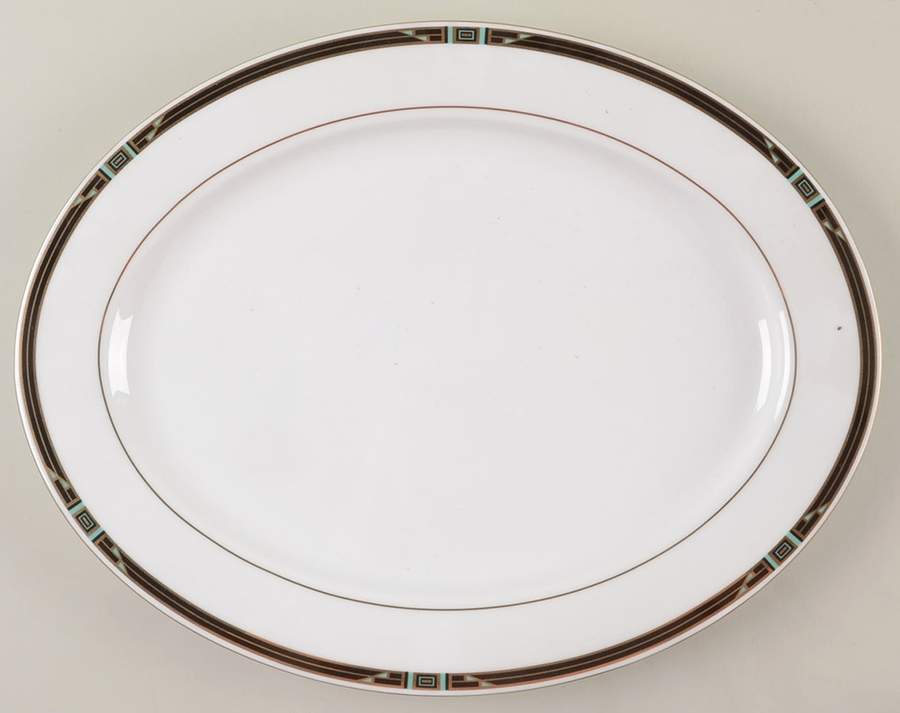Phoenix 14" Oval Serving Platter by Nikko-1