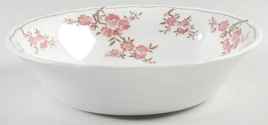 Pink Cherry 9" Round Vegetable Bowl by Nikko-1