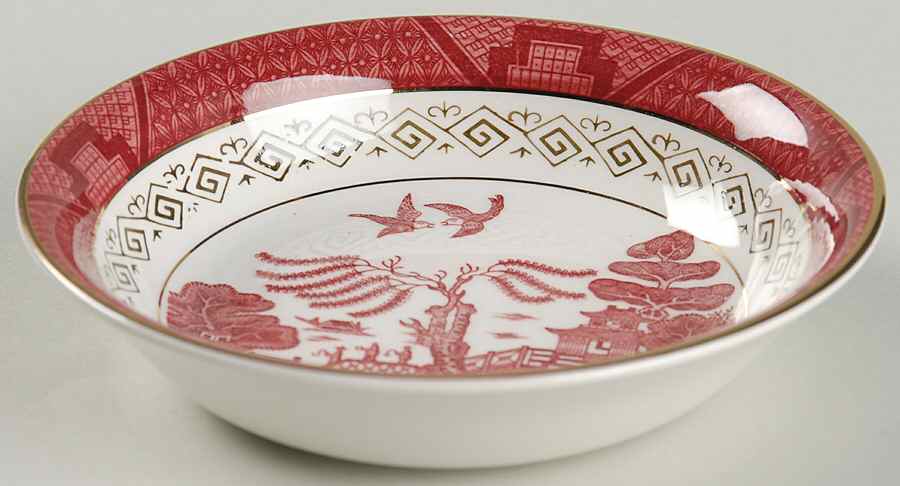 Pink Red Willow Fruit/Dessert (Sauce) Bowl by Nikko-1