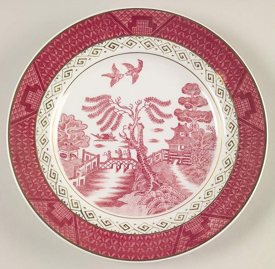 Pink Red Willow Salad Plate by Nikko-1