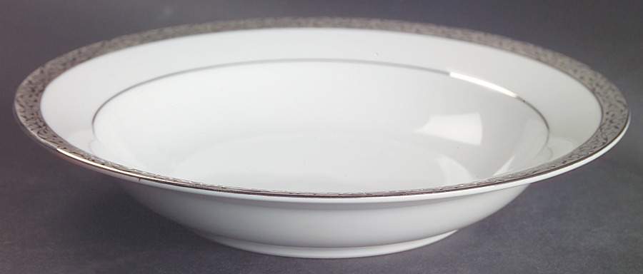 Platinum Filigree Soup/Cereal Bowl by Nikko-1