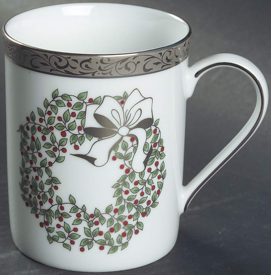Platinum Filigree Accent Mug by Nikko-1