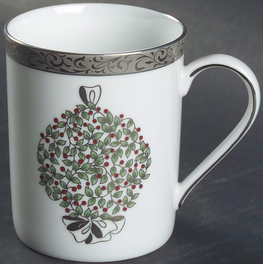 Platinum Filigree Accent Mug by Nikko-1