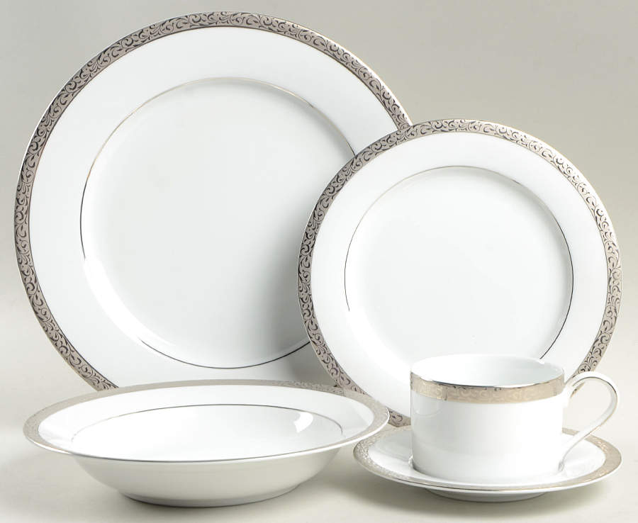 Platinum Filigree 5 Piece Place Setting by Nikko-1