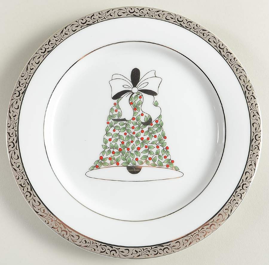 Platinum Filigree Accent Salad Plate by Nikko-1