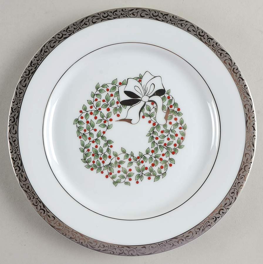 Platinum Filigree Accent Salad Plate by Nikko-1