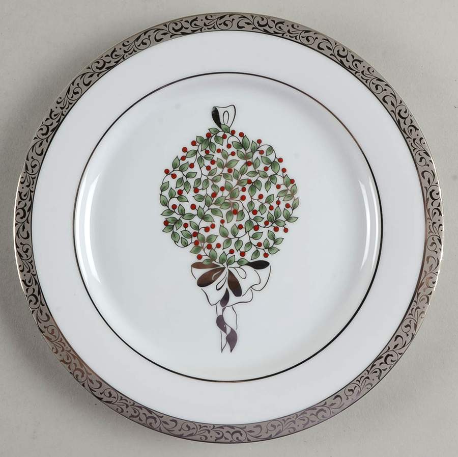 Platinum Filigree Accent Salad Plate by Nikko-1