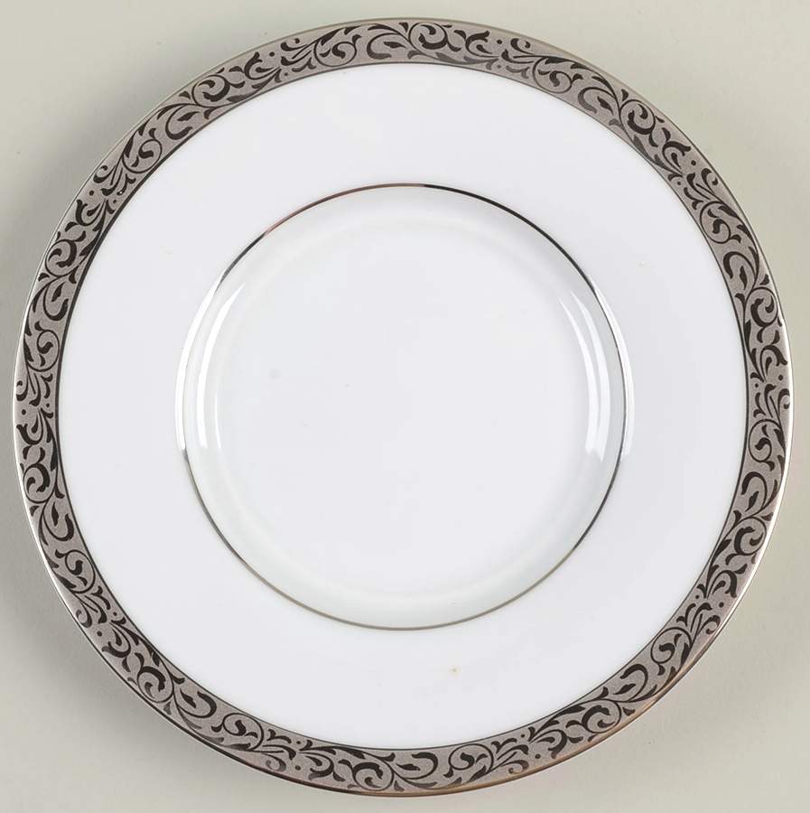 Platinum Filigree Saucer by Nikko-1