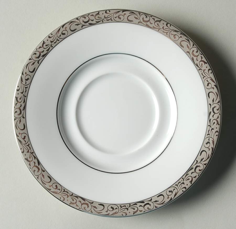 Platinum Filigree Saucer for Demitasse Cup by Nikko-1