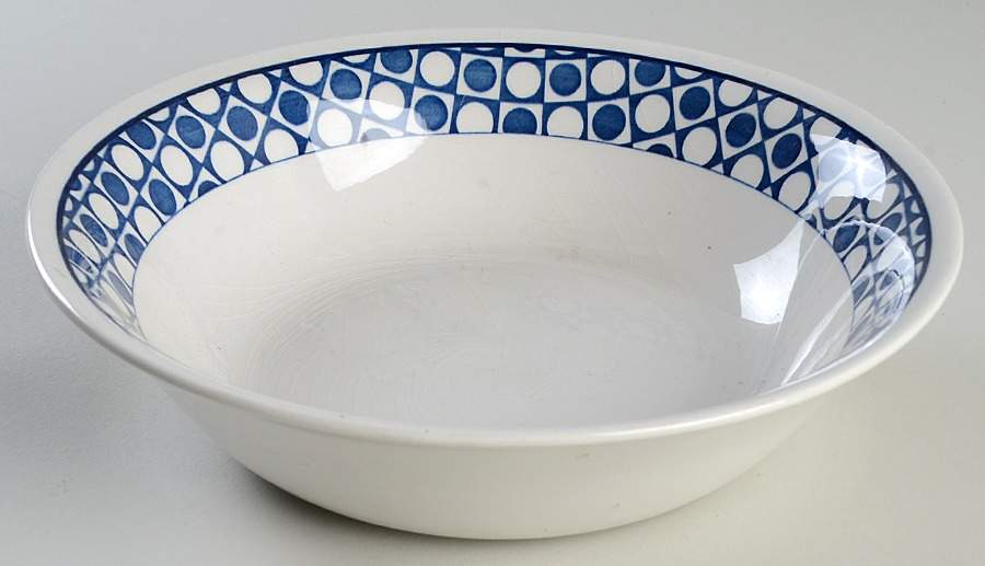 Polka Dot Blue 9" Round Vegetable Bowl by Nikko-1