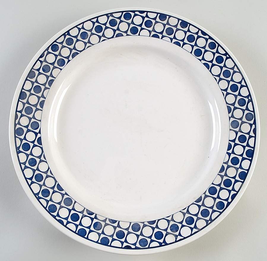 Polka Dot Blue 12" Chop Plate (Round Platter) by Nikko-1